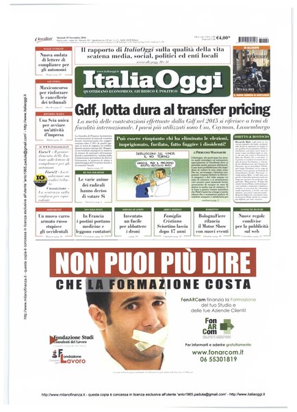 Italia oggi : quotidiano di economia finanza e politica